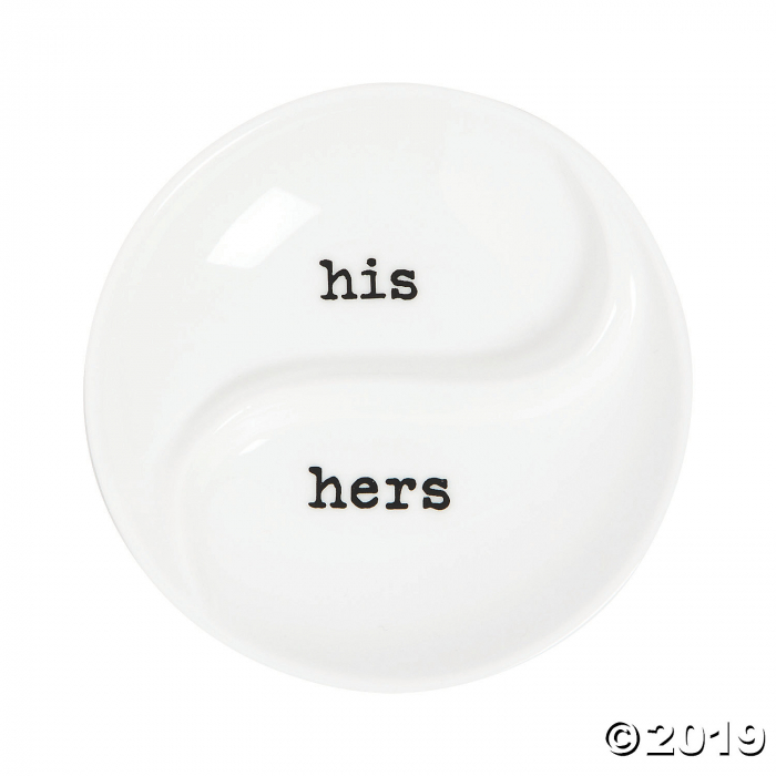 His & Hers Ceramic Ring Dish (2 Piece(s))