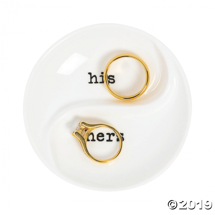 His & Hers Ceramic Ring Dish (2 Piece(s))