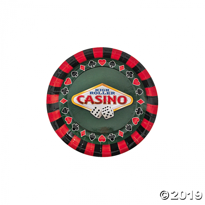 Casino Paper Dessert Plates (8 Piece(s)) Casino Paper Dessert Plates (8 Piece(s))