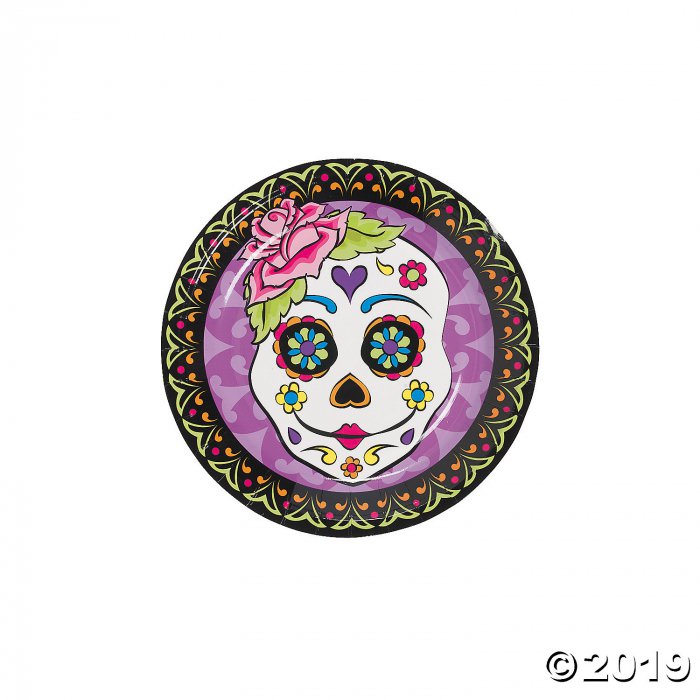 Day of the Dead Paper Dessert Plates (8 Piece(s))