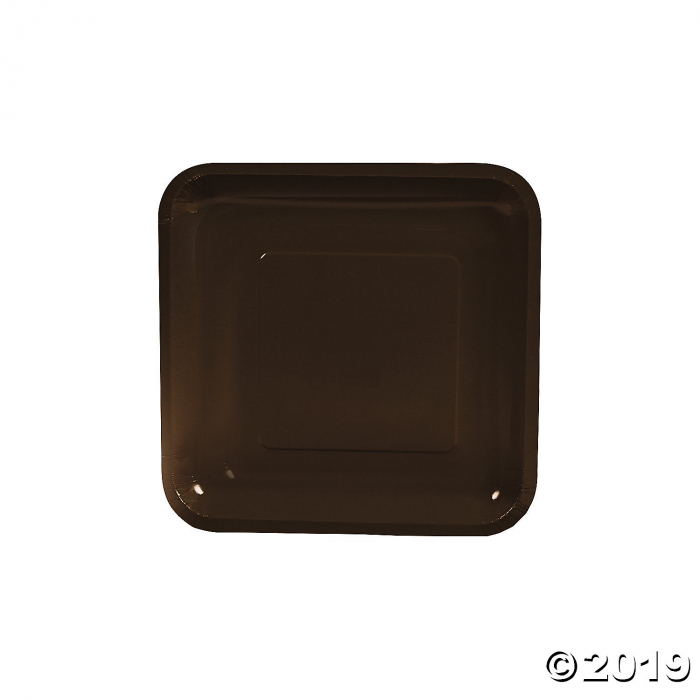 Chocolate Brown Square Paper Dessert Plates (18 Piece(s))