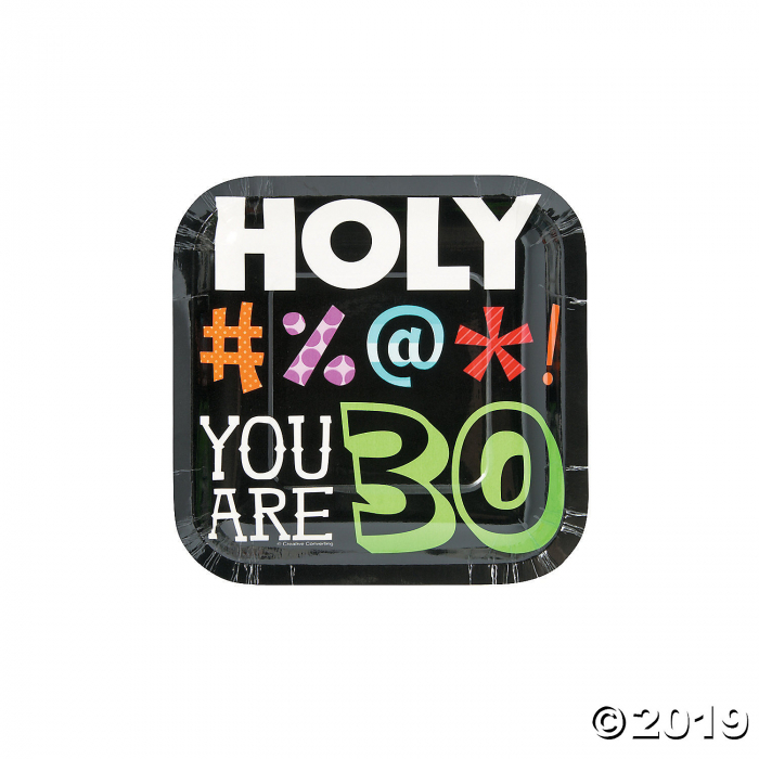 Holy Bleep 30th Birthday Paper Dessert Plates (8 Piece(s))