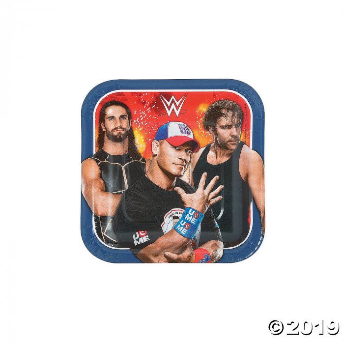 8 WWE Never Give up Dessert Plates