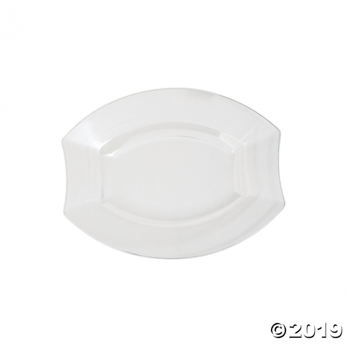 Clear Royalty Premium Plastic Oval Dessert Plates (20 Piece(s