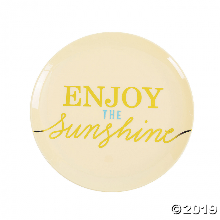 Enjoy the Sunshine Plastic Dessert Plates (4 Piece(s))