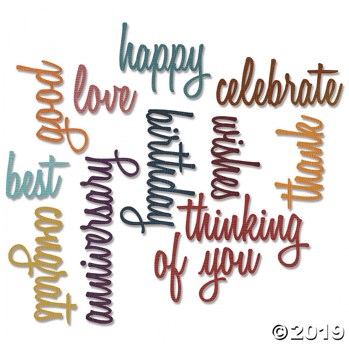 Tim Holtz® Sizzix® Thinlits Celebrate Words Cutting Dies (1 Set(s))