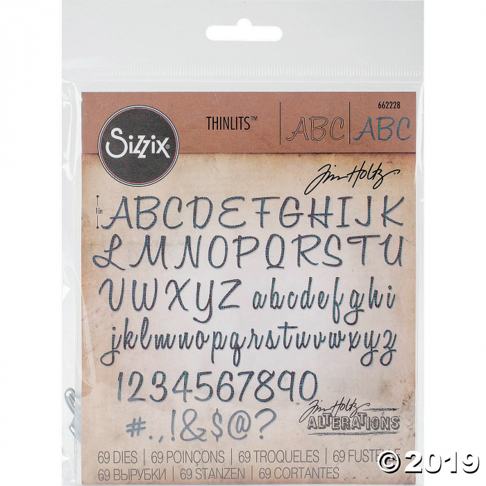 Tim Holtz Thinlits Dies 69/Pkg-Alphanumeric Script, 1" Tall (1 Piece(s))