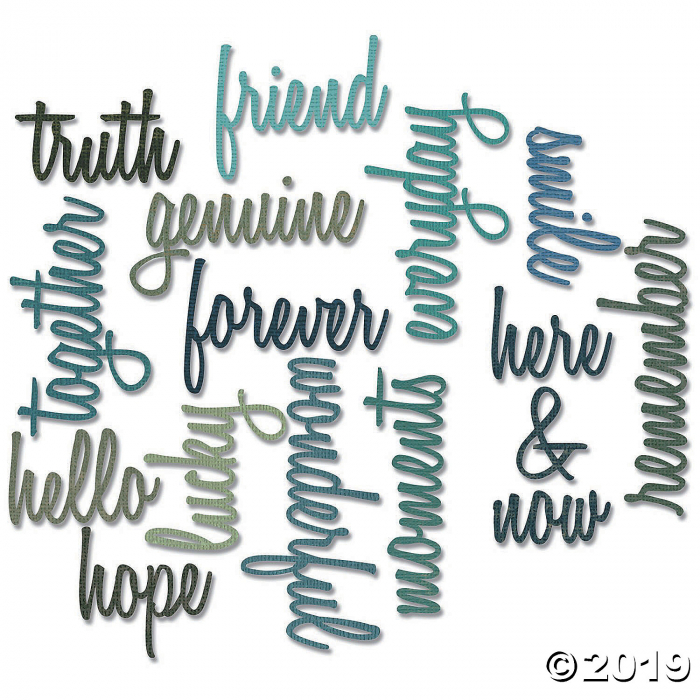 Sizzix Thinlits Dies By Tim Holtz 16/Pkg-Friendship Script Words (1 Set(s))