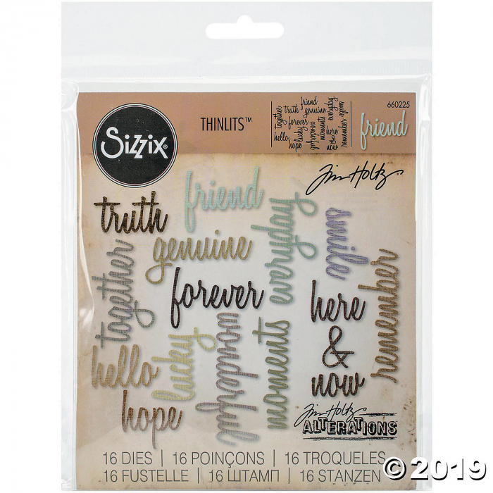 Sizzix Thinlits Dies By Tim Holtz 16/Pkg-Friendship Script Words (1 Set(s))
