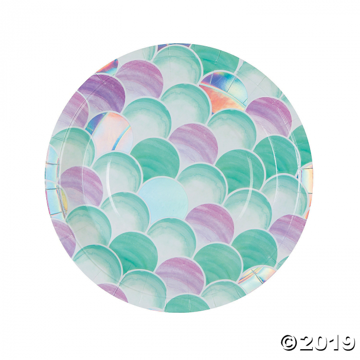 Mermaid Sparkle Dinner Paper Plates (8 Piece(s)) Mermaid Sparkle Dinner Paper Plates (8 Piece(s))