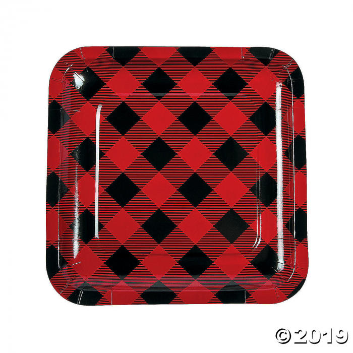 Buffalo Plaid Paper Dinner Plates (8 Piece(s)) Buffalo Plaid Paper Dinner Plates (8 Piece(s))