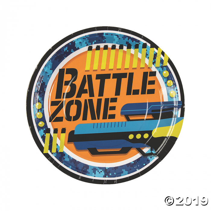 Dart Battle Party Paper Dinner Plates (8 Piece(s))