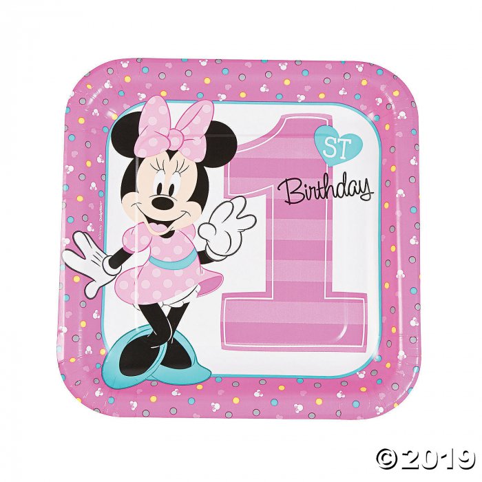 Disney® Minnie's Fun To Be One Square Paper Dinner Plates (8 Piece(s))