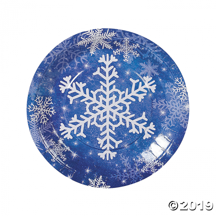 Snowflake Paper Dinner Plates (8 Piece(s))