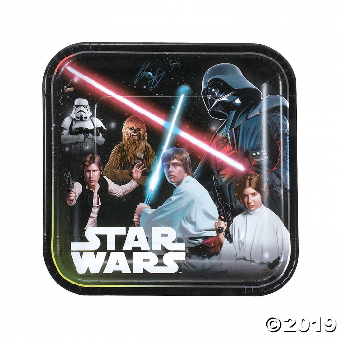 Star Wars Classic Square Paper Dinner Plates (8 Piece(s)) Star Wars Classic Square Paper Dinner Plates (8 Piece(s))
