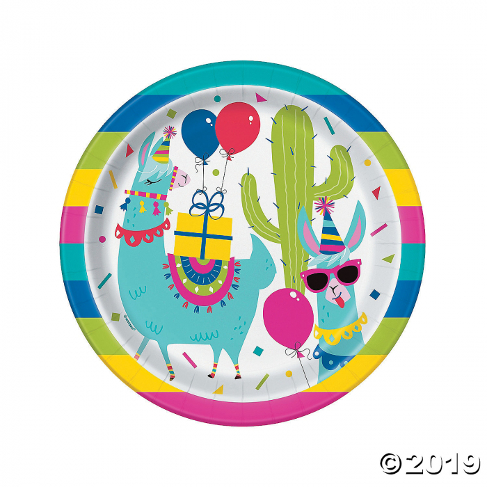 Llama Birthday Paper Dinner Plates (8 Piece(s))