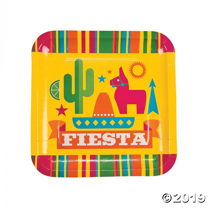 Fiesta Party Paper Dinner Plates (8 Piece(s))