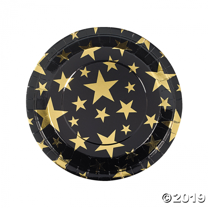 Gold Foil Star Paper Dinner Plates (8 Piece(s))
