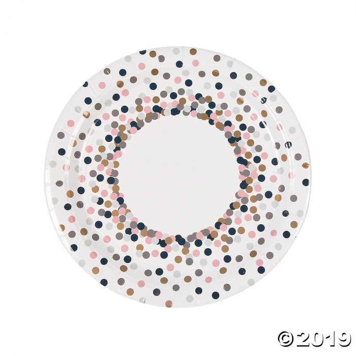 Confetti Design Paper Dinner Plates (8 Piece(s))