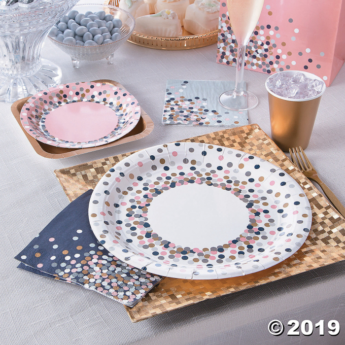 Confetti Design Paper Dinner Plates (8 Piece(s))