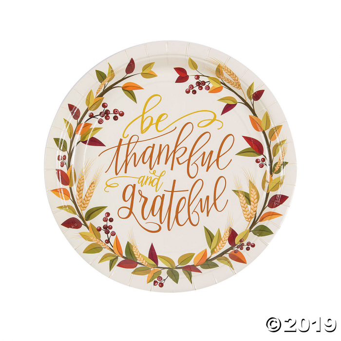 Thankful Paper Dinner Plates (8 Piece(s)) Thankful Paper Dinner Plates (8 Piece(s))