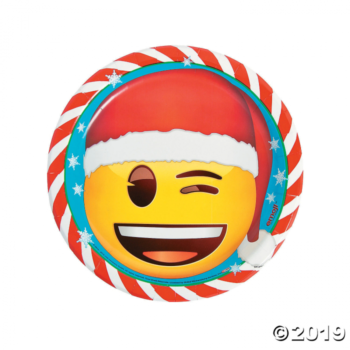 Emoji Christmas Paper Dinner Plates (8 Piece(s))