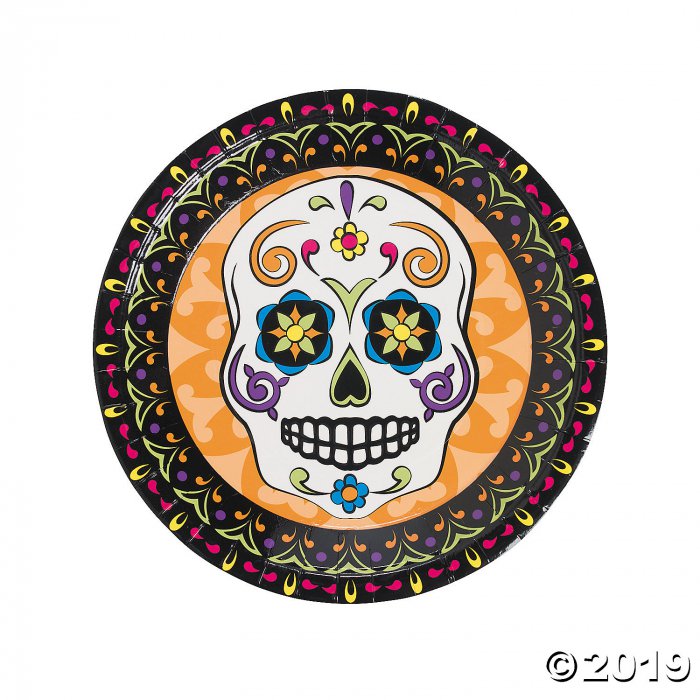 Day of the Dead Paper Dinner Plates (8 Piece(s))