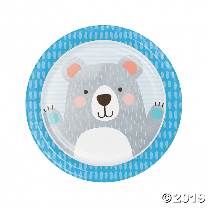 Happy Bear Round Paper Dinner Plates (8 Piece(s)) Happy Bear Round Paper Dinner Plates (8 Piece(s))