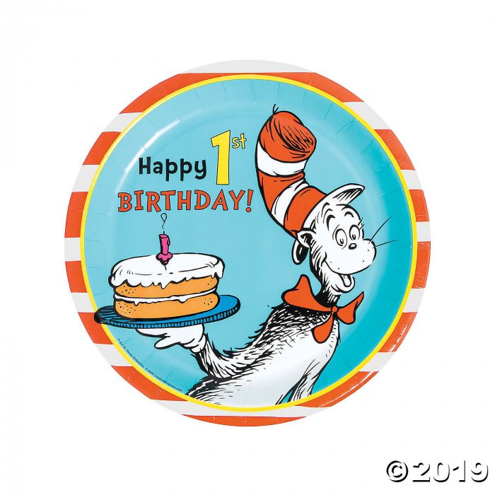 Dr. Seuss 1st Birthday Paper Dinner Plates (8 Piece(s)) | GlowUniverse.com