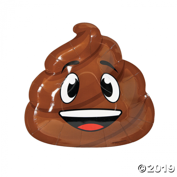 Poop Emoji Paper Dinner Plates (8 Piece(s))