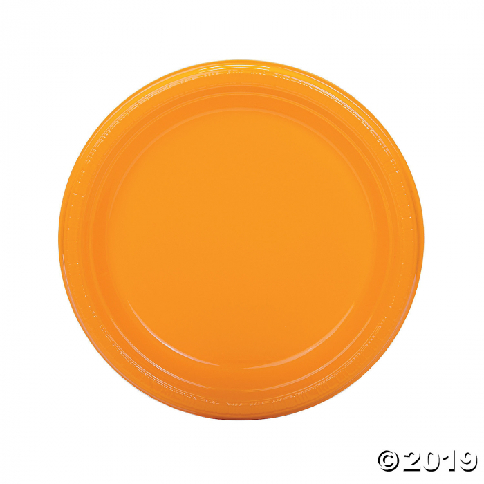 Yellow Plastic Dinner Plates (50 Piece(s))