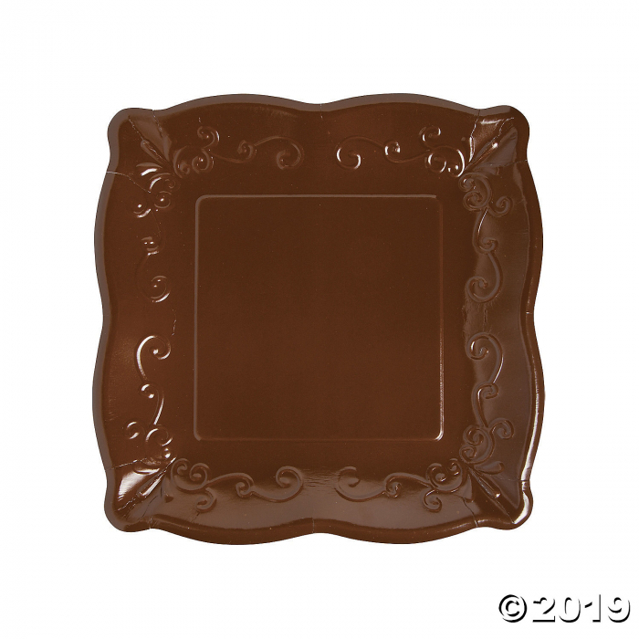 Brown Scalloped Edge Paper Dinner Plates (8 Piece(s)) Brown Scalloped Edge Paper Dinner Plates (8 Piece(s))