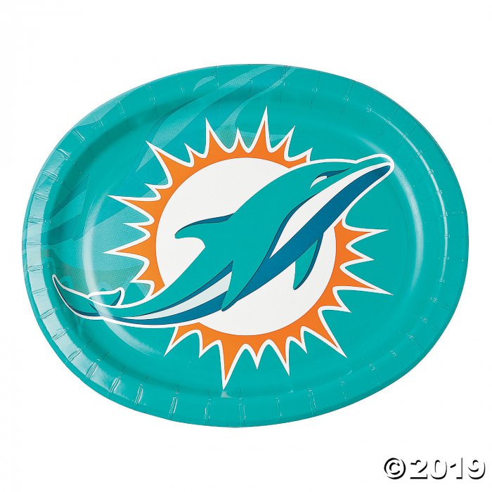 NFL® Miami Dolphins Oval Paper Dinner Plates (8 Piece(s))