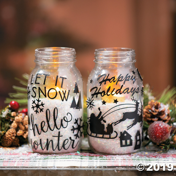 Christmas Mason Jar Decals (24 Piece(s))