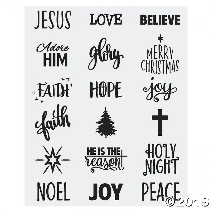 Religious Christmas Ornament Decals (4 Piece(s))