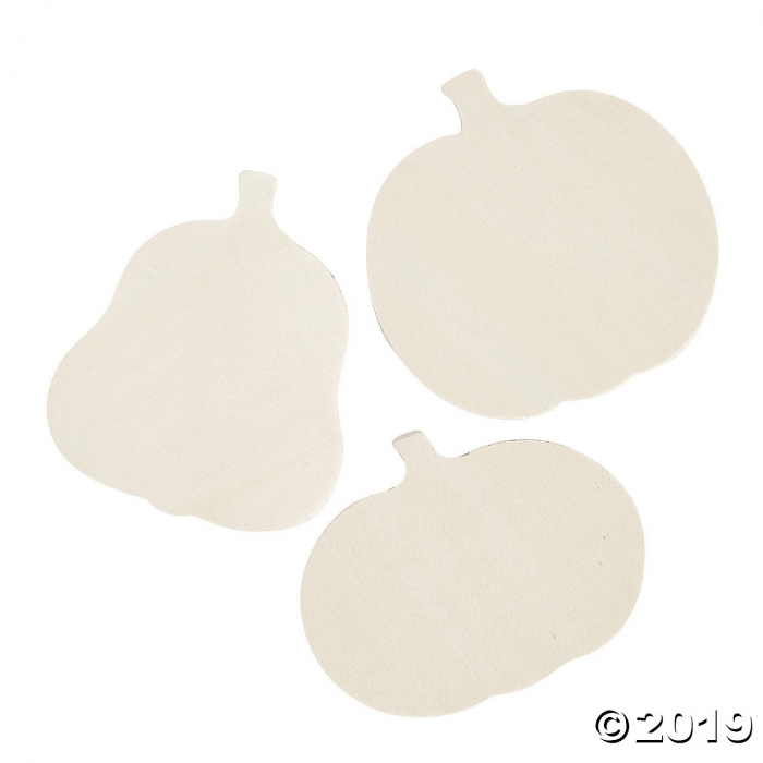 DIY Unfinished Wood Pumpkin Shapes - 12ct (Per Dozen)