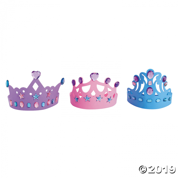 Foam Tiara Assortment (Per Dozen) | GlowUniverse.com