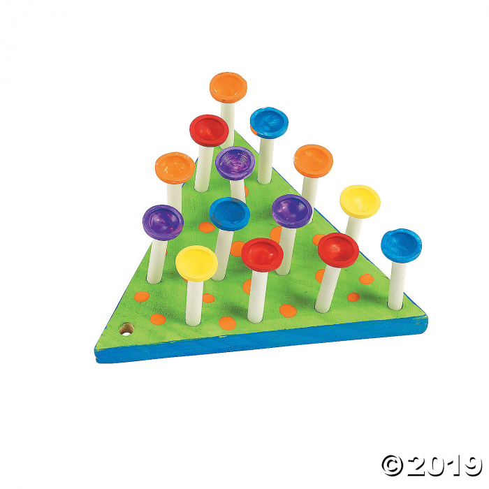 DIY Unfinished Wood Peg Games (Per Dozen)