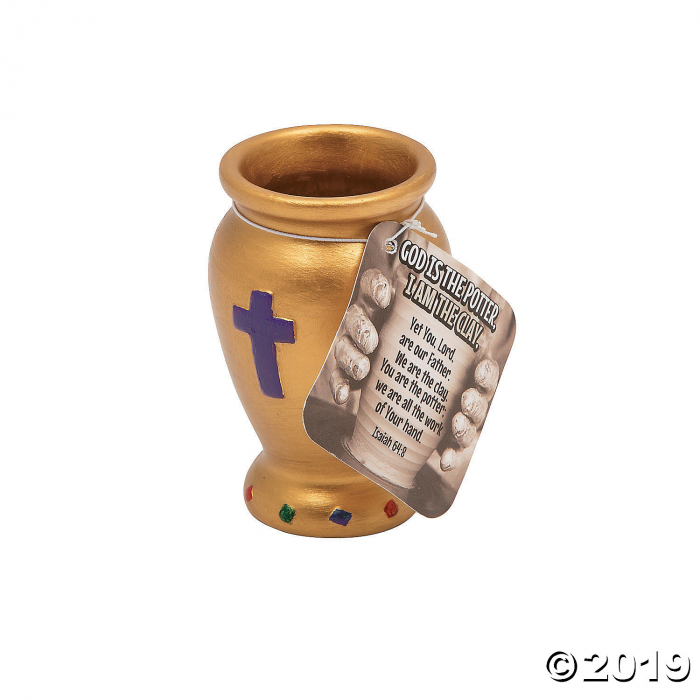 DIY Ceramic God Is the Potter Pots with Card (Per Dozen)