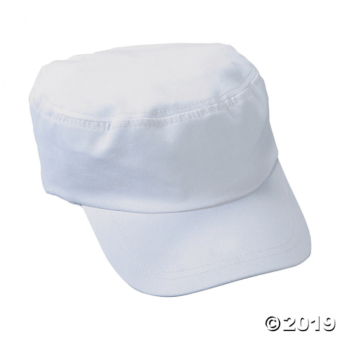 DIY White Military Hat (Per Dozen)
