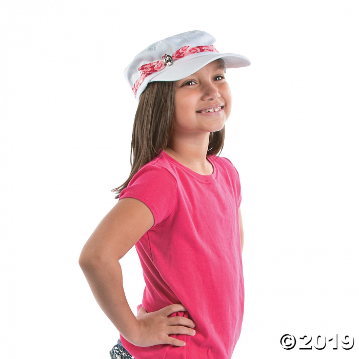 DIY White Military Hat (Per Dozen)