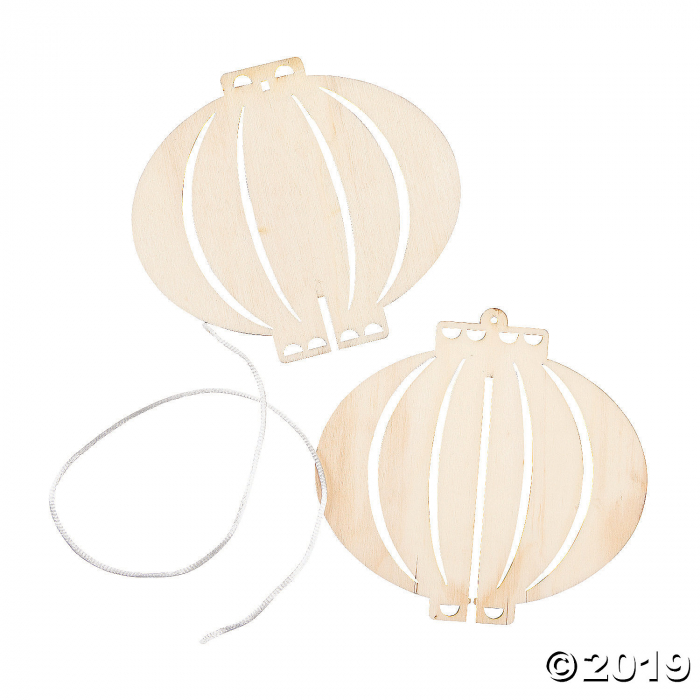 DIY Unfinished Wood Slotted Lanterns (6 Piece(s))