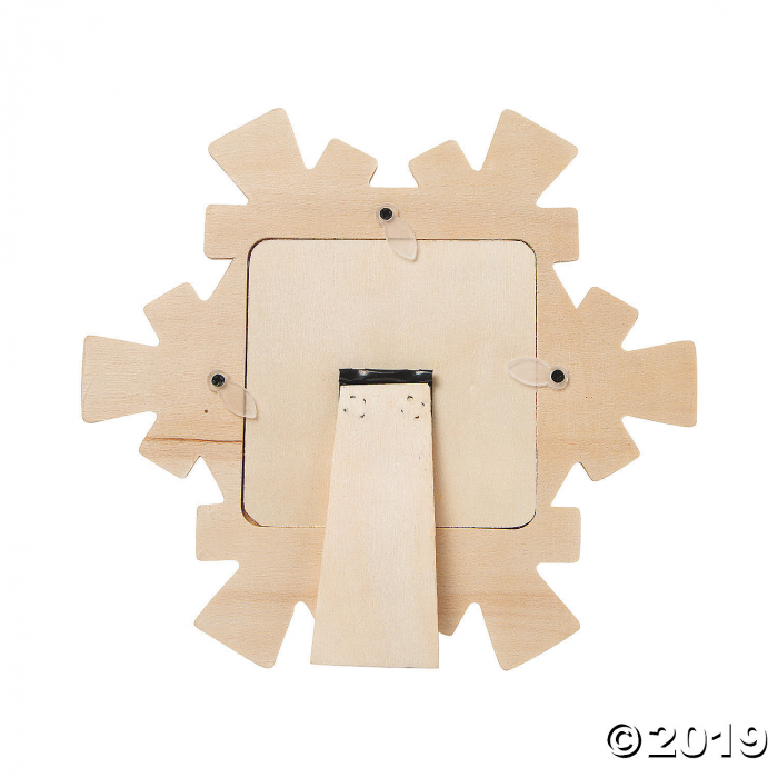 DIY Unfinished Wood Snowflake Picture Frames (Per Dozen)