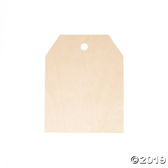 DIY Unfinished Wood Simple Shape Tag (1 Piece(s))