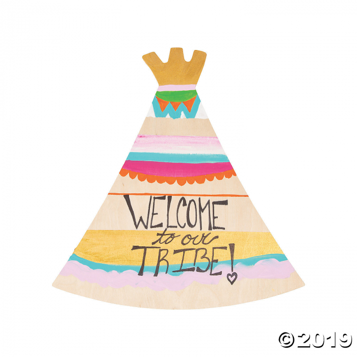 DIY Unfinished Wood Teepee Shape (1 Piece(s))