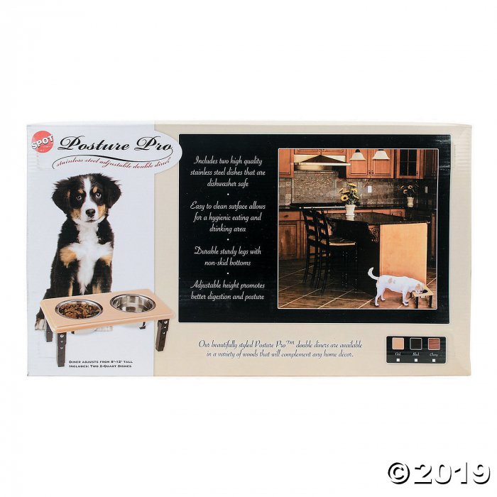 Ethical Pets - Posture Adjustable Double Diner - Oak (1 Piece(s))