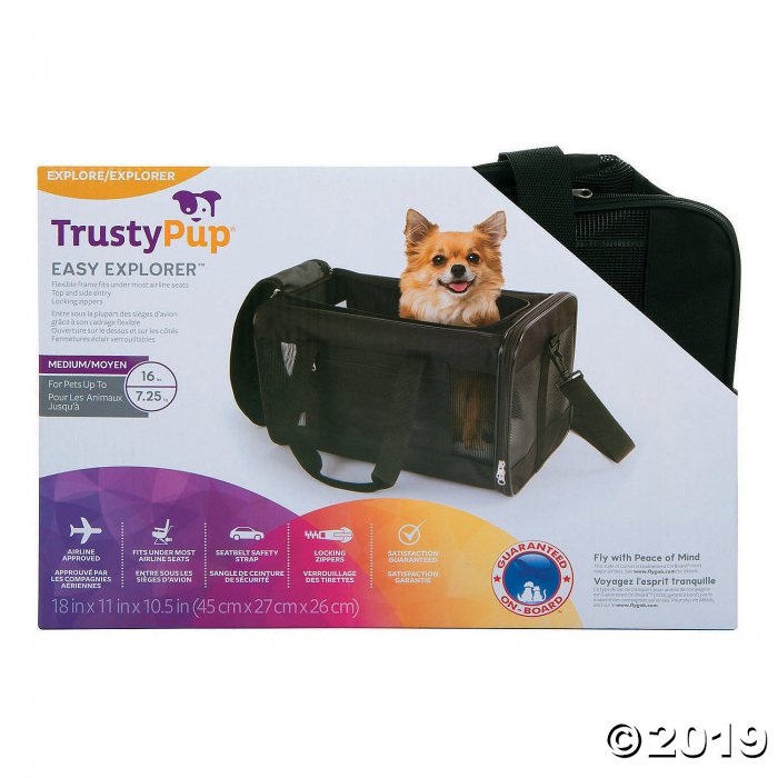 TrustyPup Travel Easy Explorer Pet Carrier - Medium, Black (1 Piece(s))