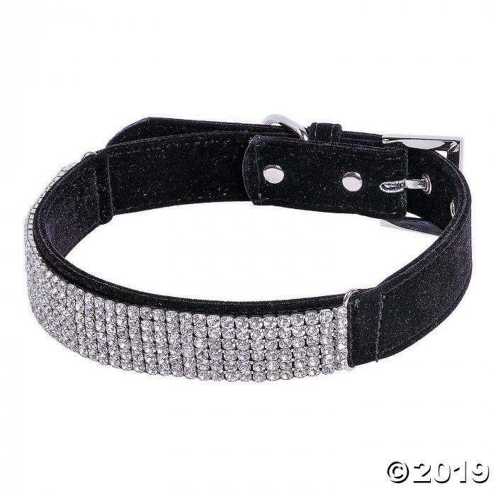Diamante Collar 16" To 20"-Medium-Black (1 Piece(s))