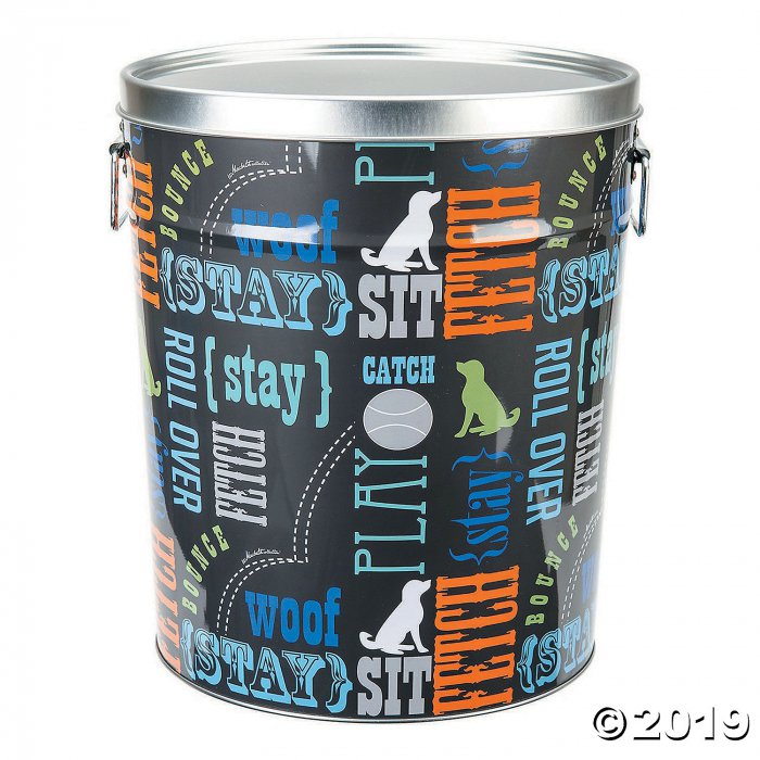 Tin Pet Food Container -Word Play (1 Piece(s))