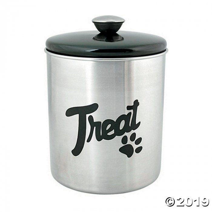 Stainless Steel & Black Top Treat Jar (1 Piece(s))